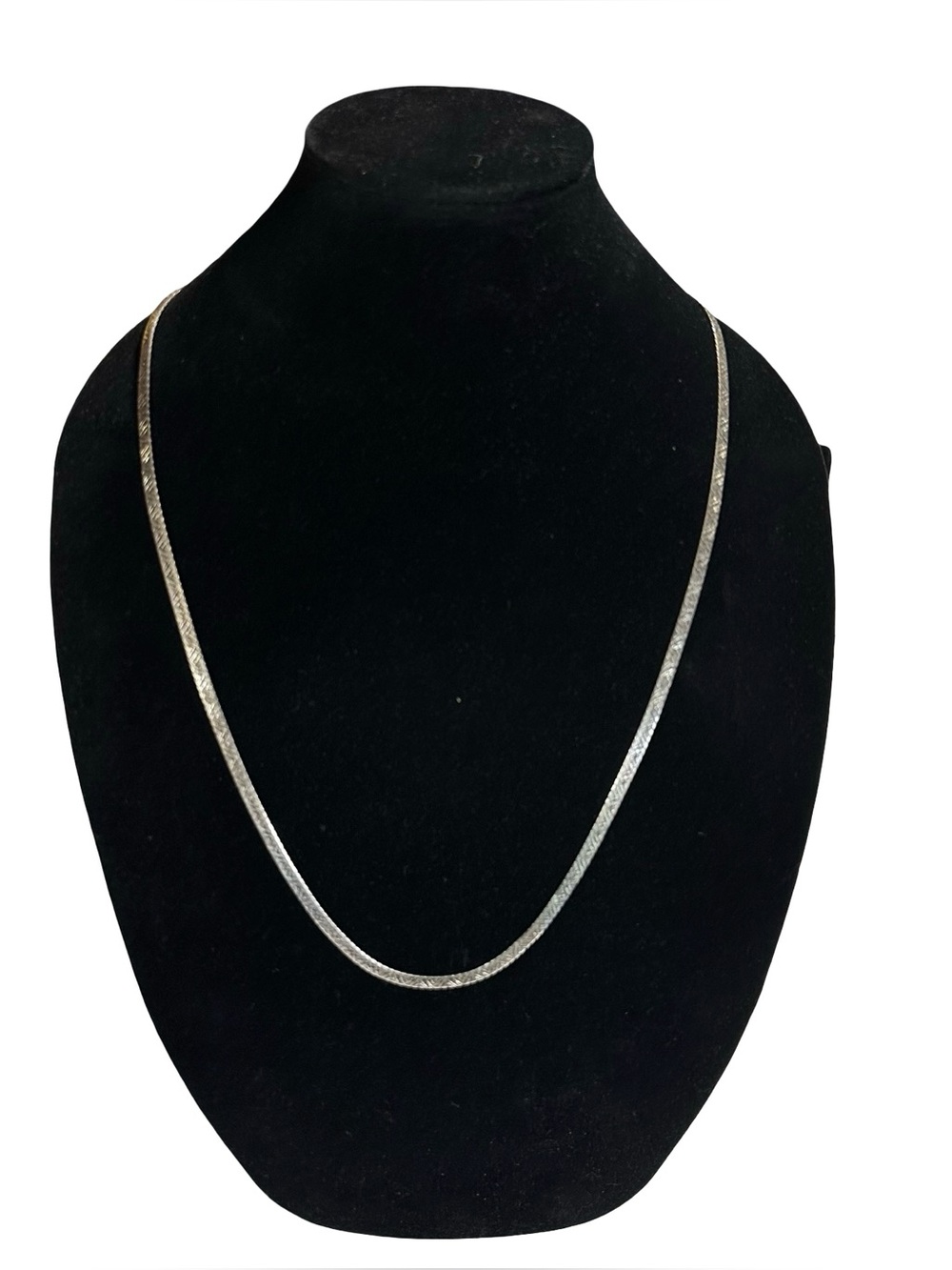Vtg Milor Italy 925 Sterling Silver Herringbone Chain Necklace 5mm 25g 30” Long